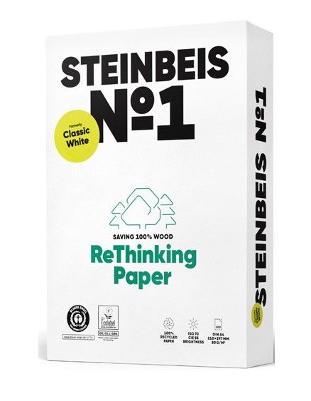 Papīrs Steinbeis, A4, 80 g/m2, 500
