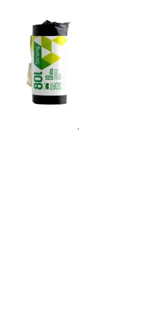 Atkritumu maisi SORTEX, melni, 80l, 30mk, 10gab (400-10505)