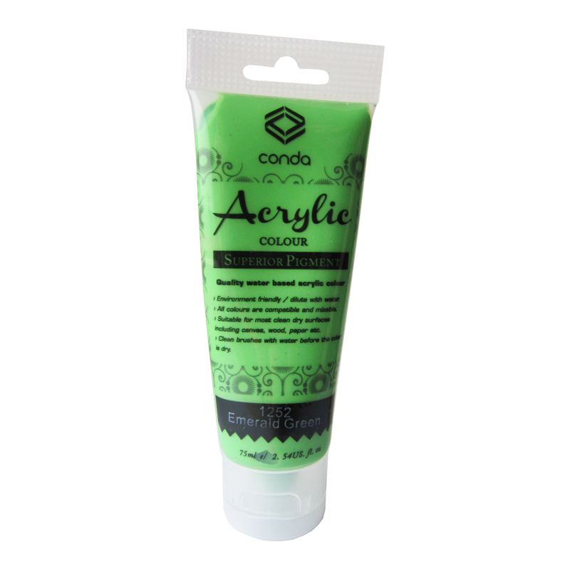 Akrila krāsa, 75ml, 1252 zaļaš smaragds (Emerald Green) (550-03429)