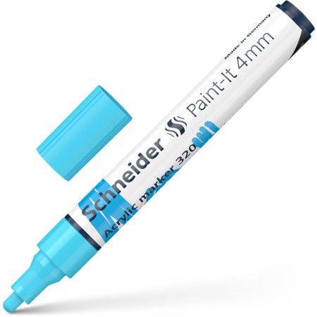 Akrila marķieris SCHNEIDER Paint-it 320, 4mm, gaisi zils (200-14321)