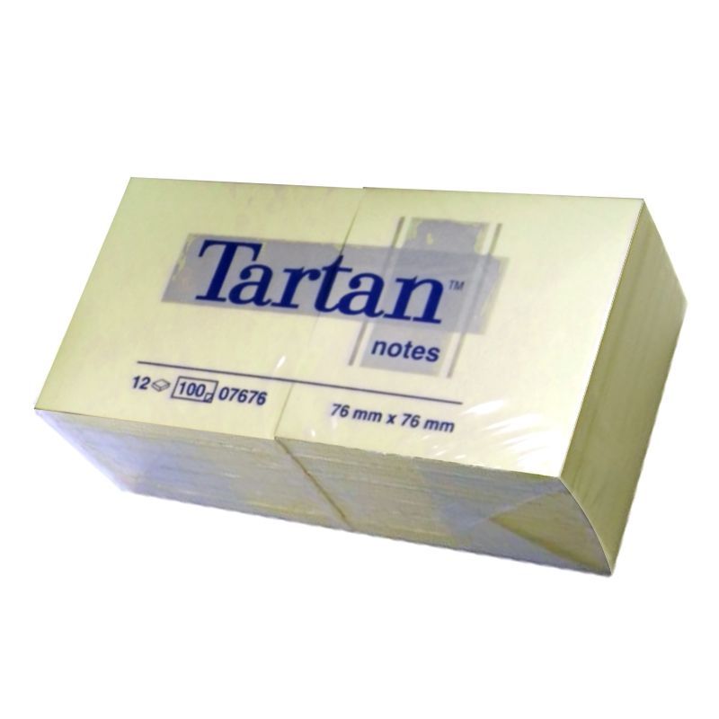 Piezīmju līmlapiņas TARTAN ar izmēru 76x76mm