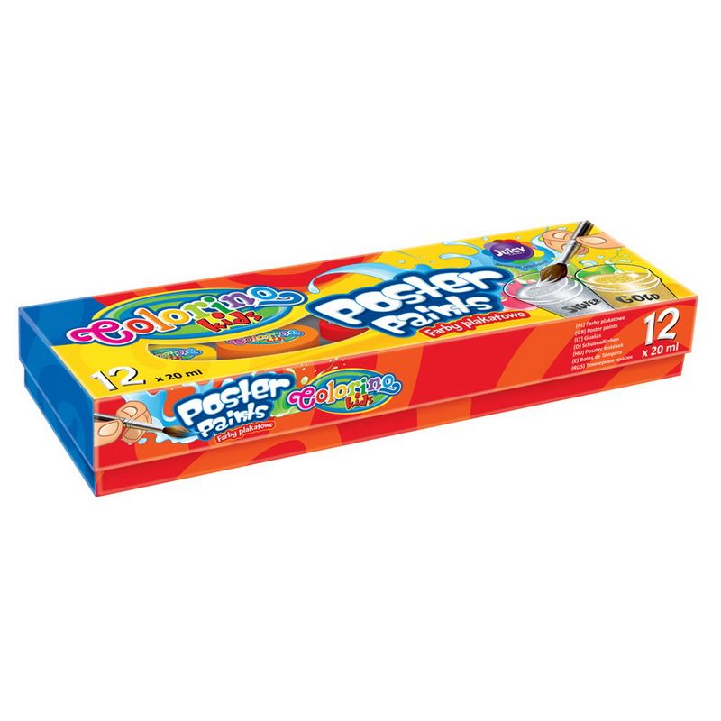 Guaša krāsas COLORINO 12 krāsas x
