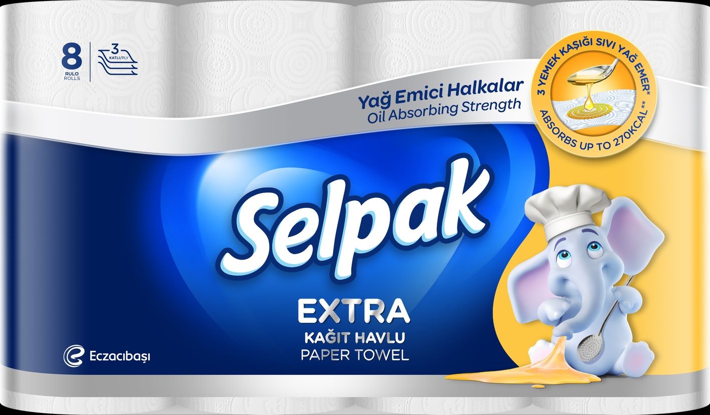 Papīra dvieļi SELPAK Extra Calorie Absorb