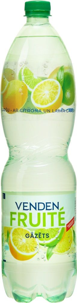 Bezalkoholisks dzēriens VENDEN Fruite Citrons un Laims, gāzēts, PET, 1.5l (DEP) (450-23083)