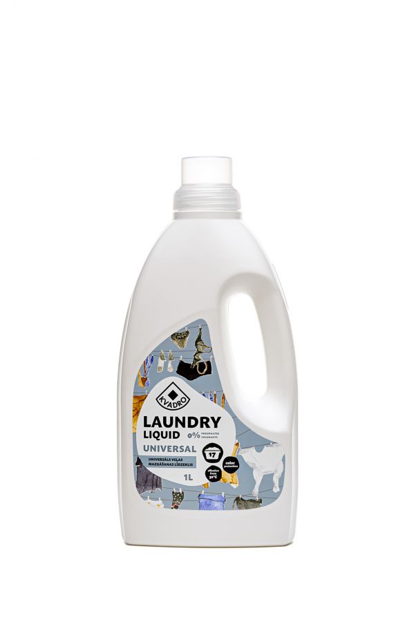 Veļas mazgāšanas līdzeklis KVADRO Universal, 1l