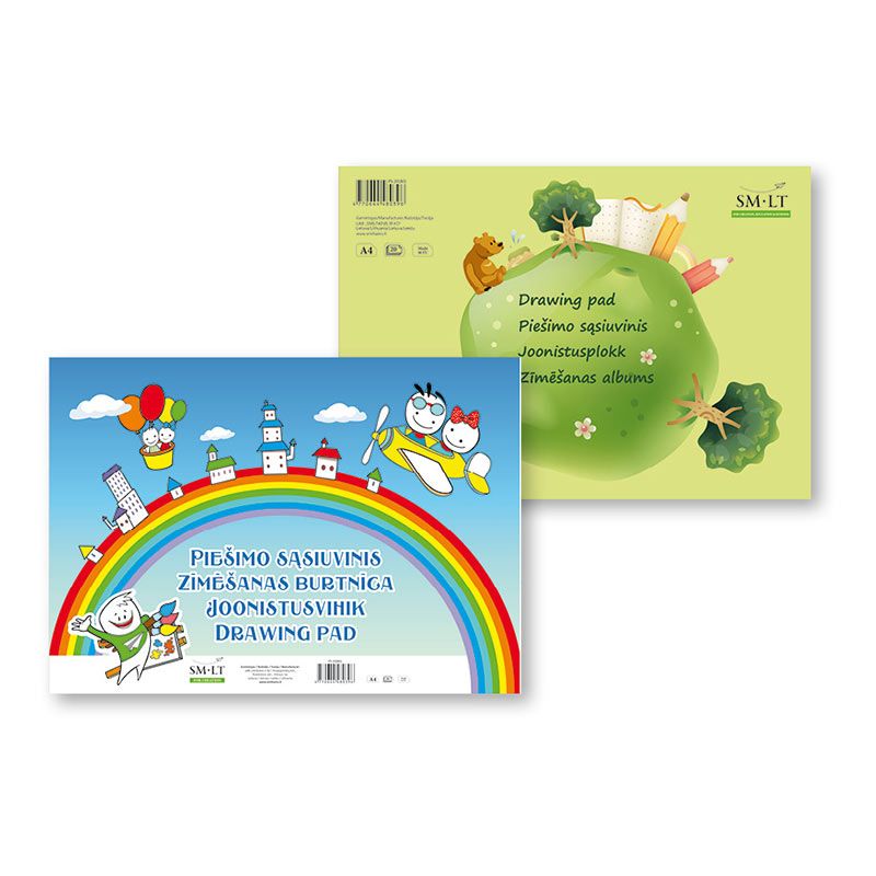 Zīmēšanas albums SMLT A4, 80 g/m2