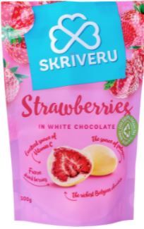 Skrīveru Saldumi SKRĪVERU Zemenes piena šokolādē