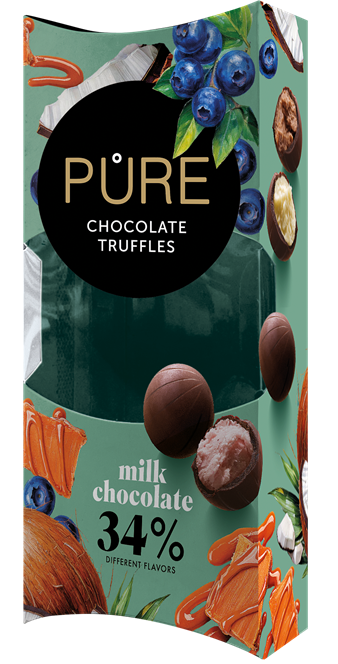 Pure Chocolate Piena šokolādes trifeļu izlase