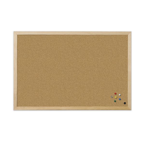 Korķa tāfele BI-OFFICE BUDGET 60x45, priedes
