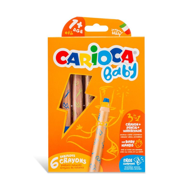 Krītiņi CARIOCA Baby 3IN1 1+  6