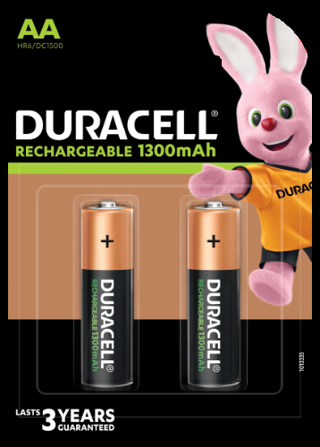 Uzlādējamās baterijas DURACELL AA 1300 mAh