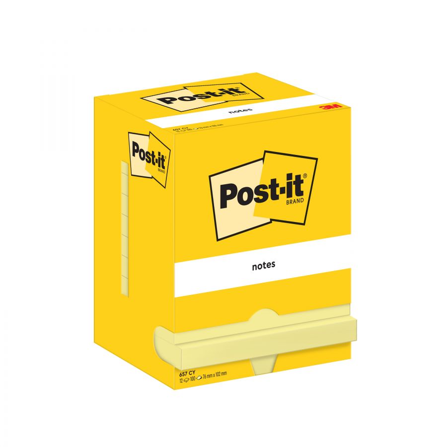 Piezīmju līmlapiņas Post-it 76x102mm, 12 gab
