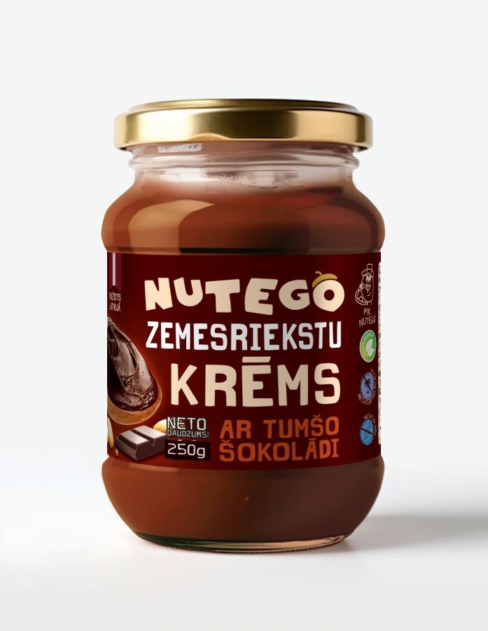 Zemesriekstu sviests NUTEGO ar tumšo šokolādi