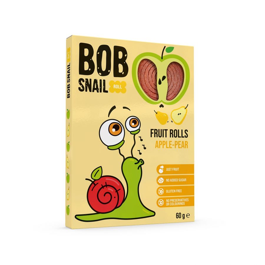 Ābolu un bumbieru rullīši BOB SNAIL, 60g (450-27769)