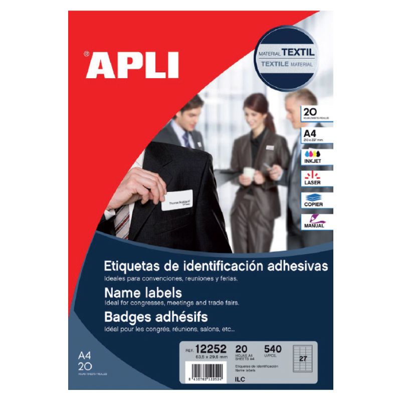 Uzlīmes APLI tekstīlam, ar izmēru 63