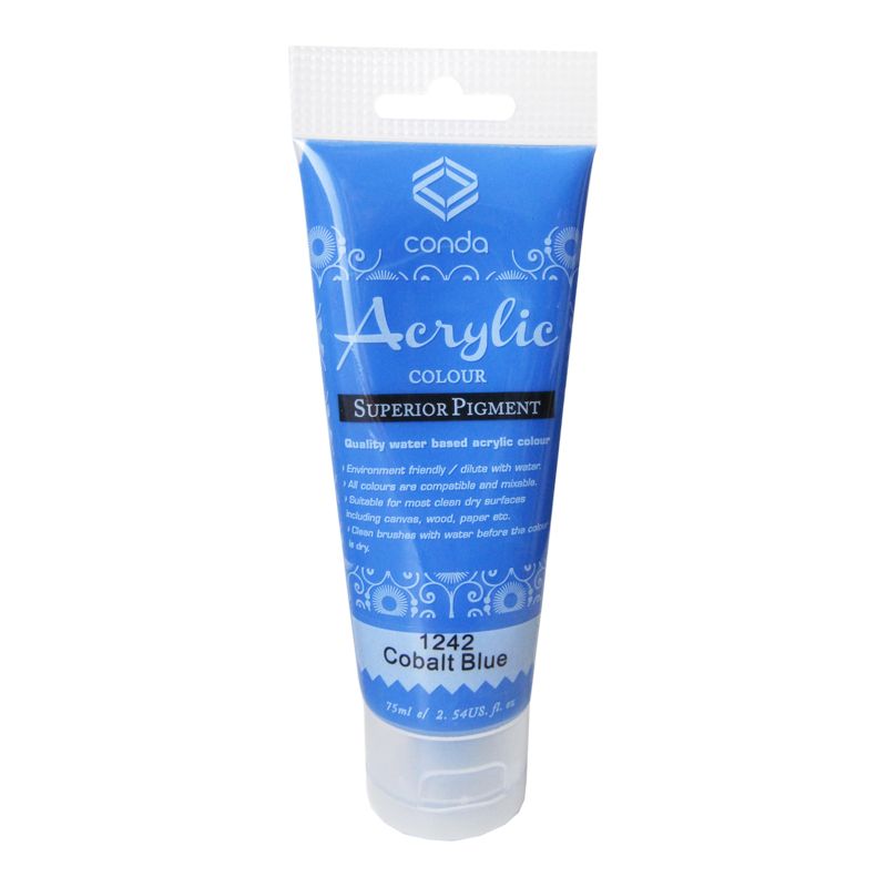 Akrila krāsa, 75ml, 1242 zila (Cobalt Blue) (550-03426)