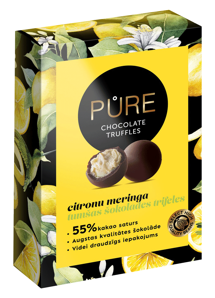 Pure Chocolate Tumšās šokolādes trifeles ar