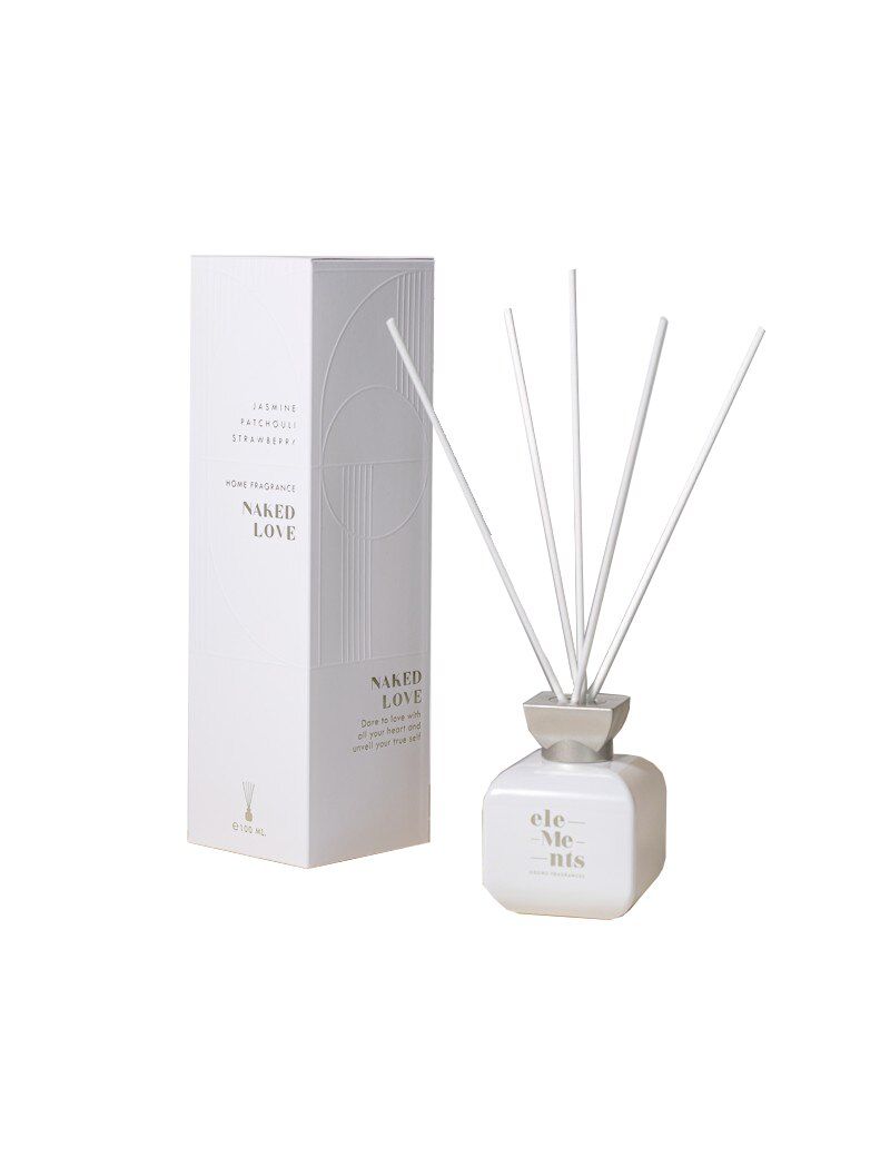 Gaisa atsvaidzinātājs ODORO Elements "NAKED LOVE", ar kociņiem, 100 ml (400-10642)