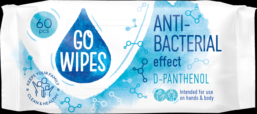GO WIPES Mitrās salvetes GOWIPES Antibact