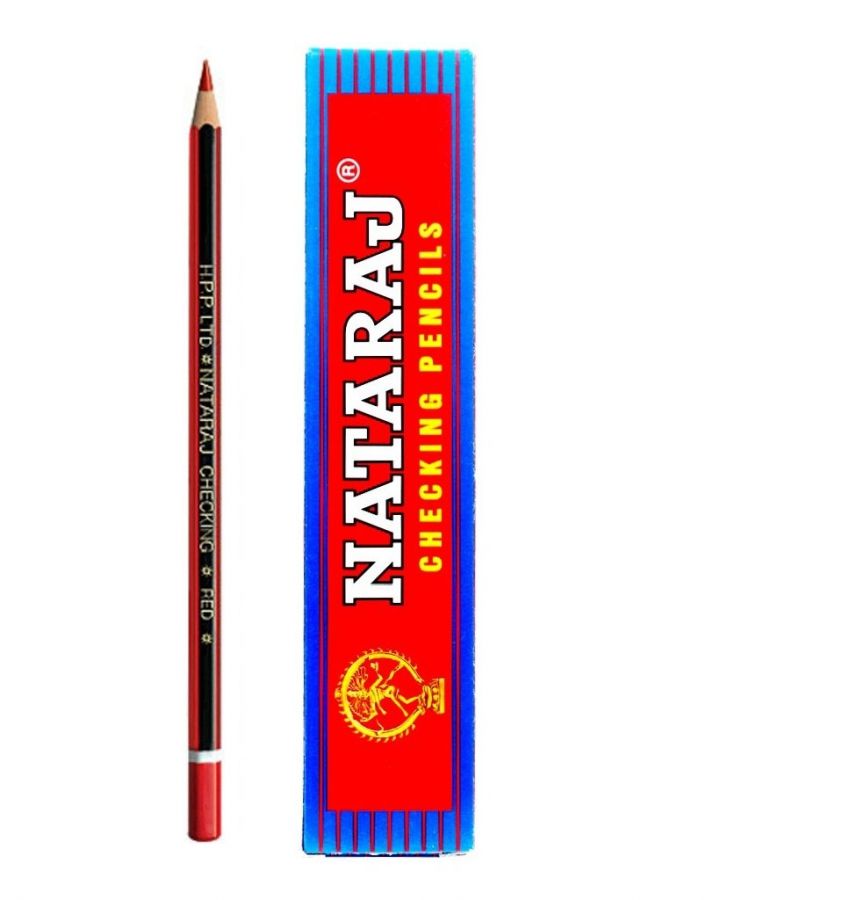 Zīmulis NATARAJ pārbaudei, sarkanā krāsā, 12
