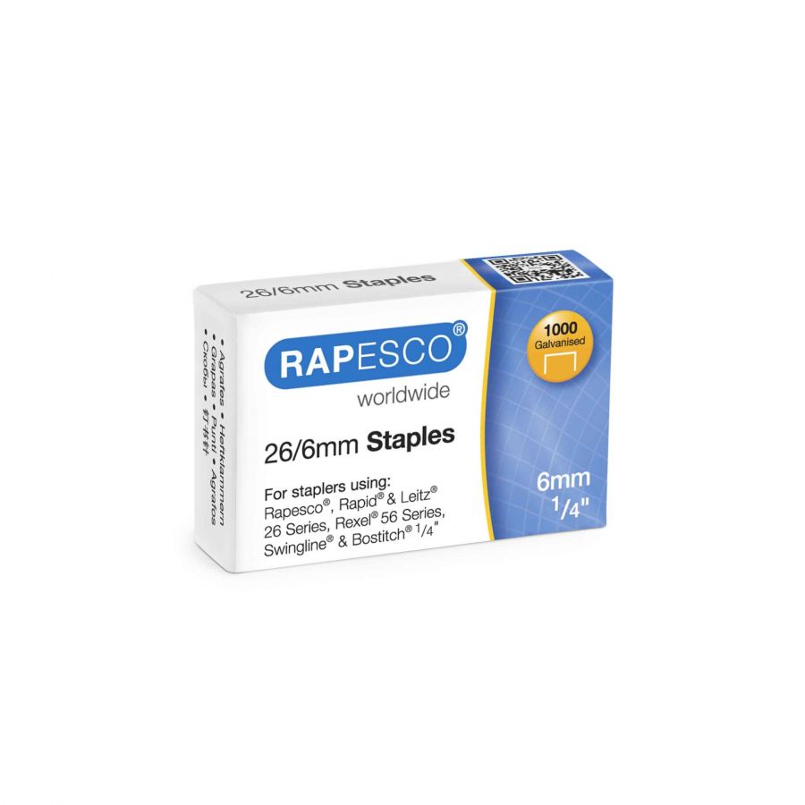 Skavas RAPESCO 26/6mm (iepakojumā 1000 gab