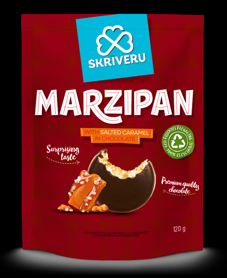 Skrīveru Saldumi SKRĪVERU Marcipāns šokolādē ar