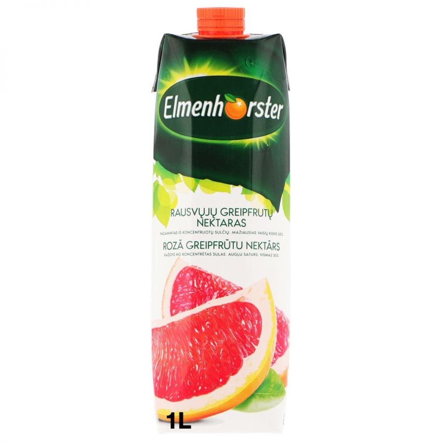 Nektārs ELMENHORSTER, Rozā greipfrūtu ar mīkstumu 50%, 1l (450-18876)