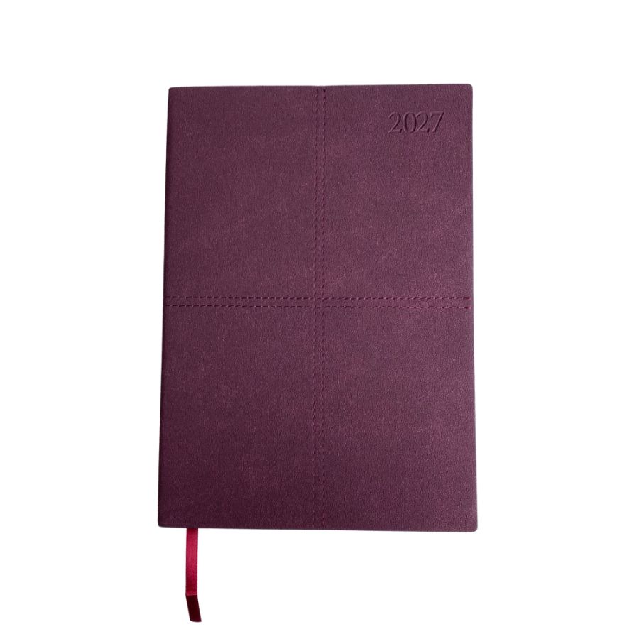 Plānotājs IMPERIAL A5+, 2027, PU, A5, bordo krāsa,(Lietuviešu valodā) (100-11760)