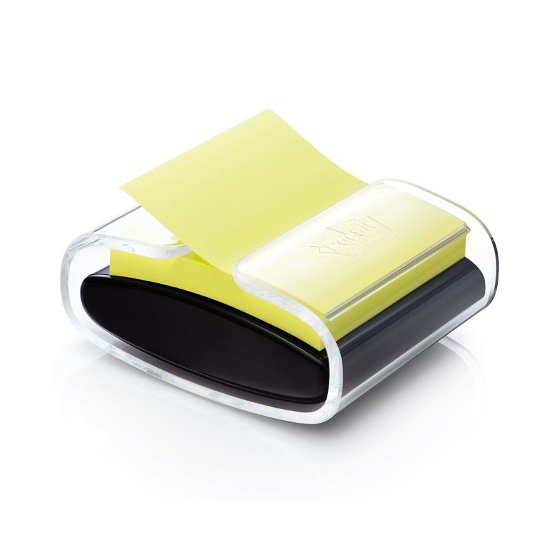Turētājs Z-veida līmlapiņām Post-it Pro melns-caurspīdīgs
