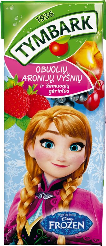 Sulas dzēriens TYMBARK Frozen, Ābolu-aroniju-ķiršu-zemeņu, 0