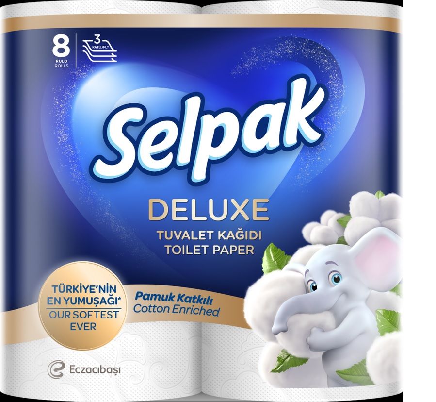Tualetes papīrs SELPAK Deluxe Cotton, 3