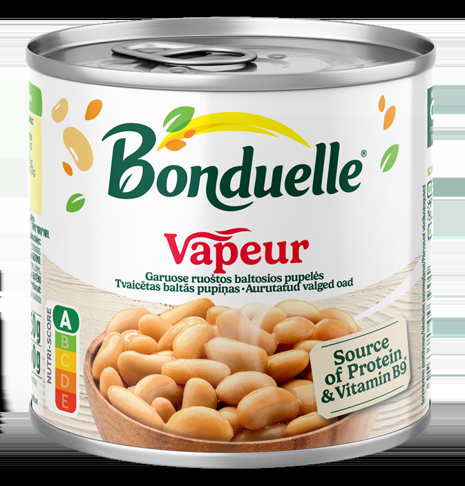 Baltās pupiņas tvaicētas "Vapeur" Bonduelle, 367g (450-08130)