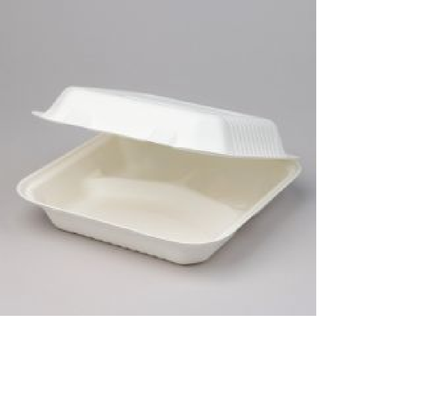 Kompostējamas cukurniedru kārbas 23x23x7cm BioBox, trīsdaļīgas, 2.25kg, 50gab (400-09251)
