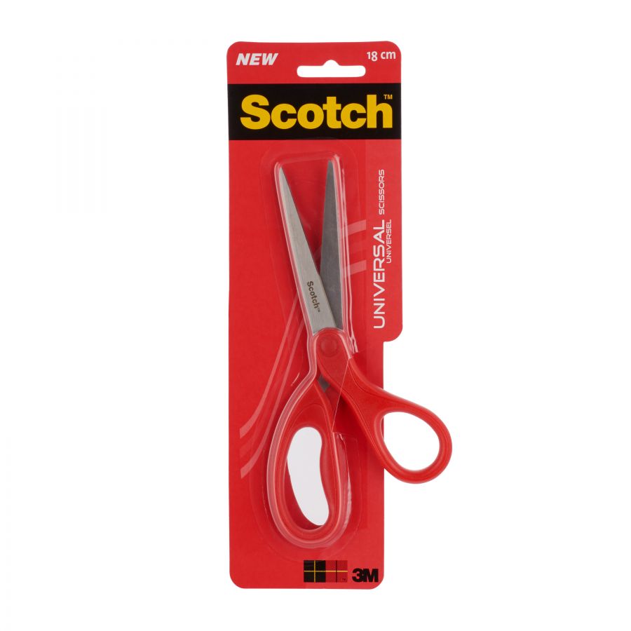 Scotch™ universālās šķēres, sarkanas, 18 cm