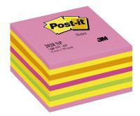 Piezīmju līmlapiņu kubs Post-it Neon, 76x76mm, dzelt., roza toņos (100-00908)