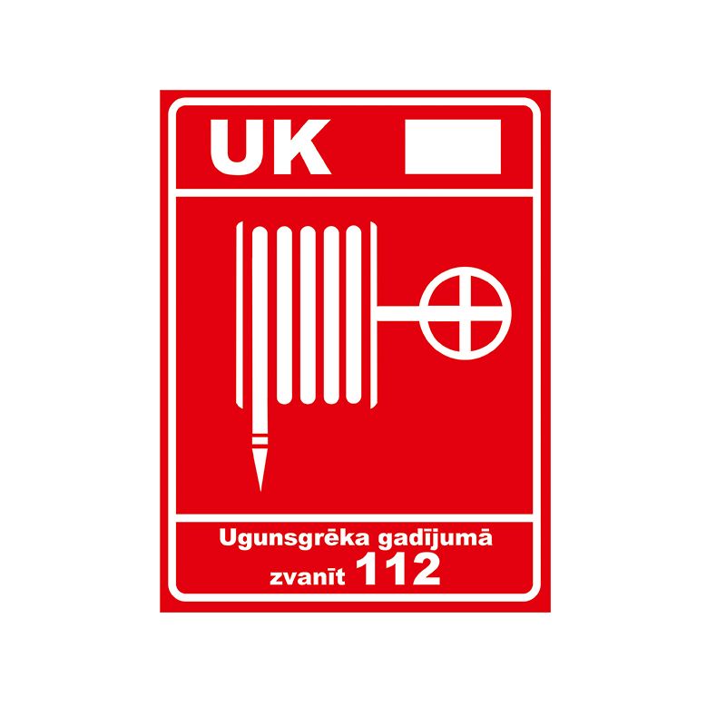 Uzlīme Ugunsdzēsības krāns+nr.+tel., izmērs 15x21