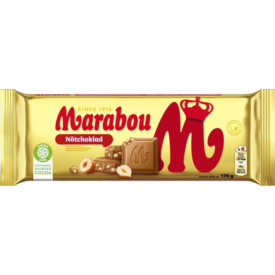 Piena šokolāde MARABOU ar lazdu riekstiem