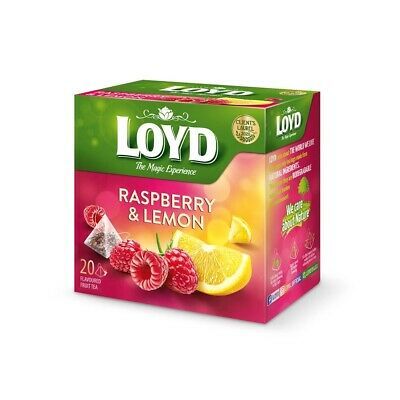 Augļu tēja LOYD Pyramids ar aveņu un citronu garšu, 20x2 g (450-11641)