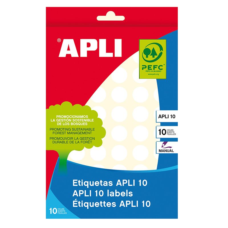 Apaļas uzlīmes APLI ar diametru 13mm