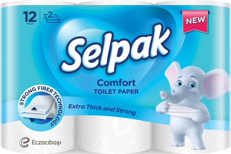 Tualetes papīrs SELPAK Comfort, 2 slāņi
