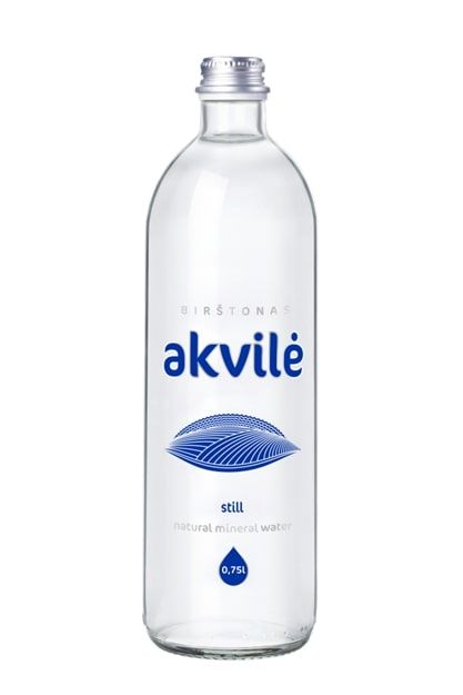 Dzeramais ūdens AKVILE, negaz., stiklā, 0