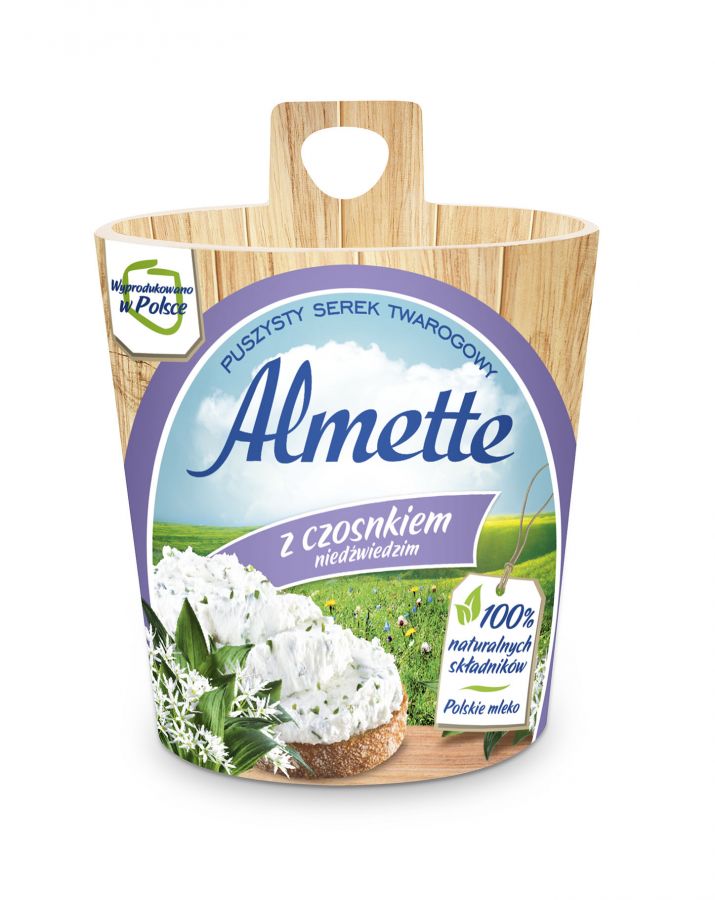 Svaigā siera smēriņš ALMETTE ar ķiplokiem