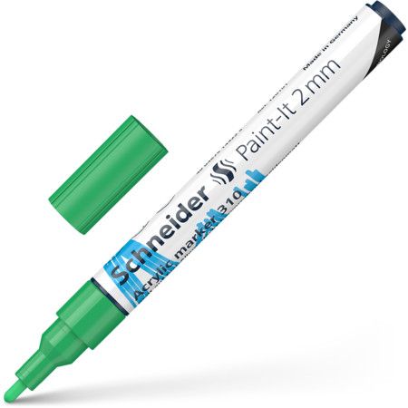 Akrila marķieris SCHNEIDER Paint-it 310, 2mm, zaļš (200-14292)