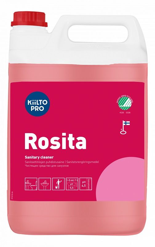 Kiilto Rosita, Sanitāro telpu tīrīšanas koncentrāts ar noturīgu aromātu, 5l (400-08977)
