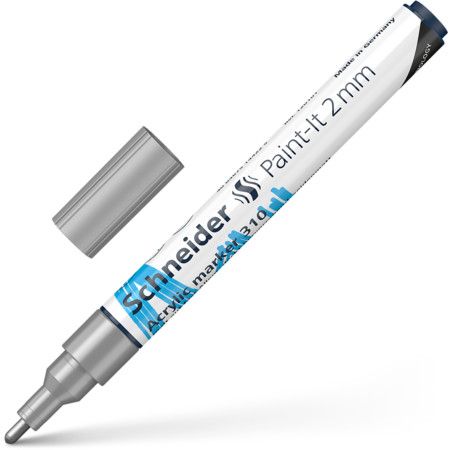 Akrila marķieris SCHNEIDER Paint-it 310, 2mm, sudraba (200-14300)