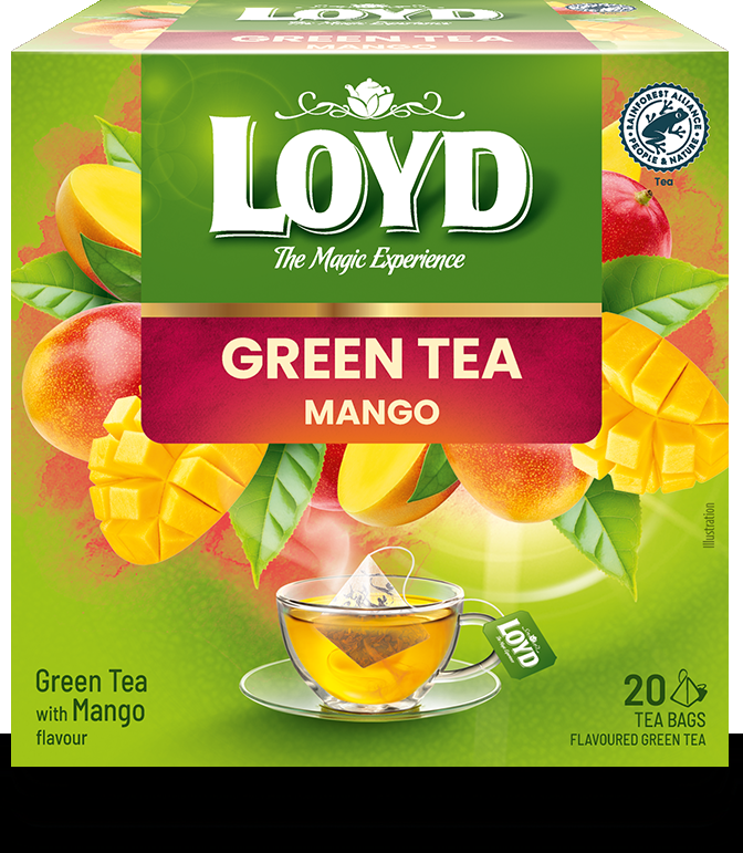 Aromatizēta zaļā tēja LOYD ar mango garšu 20x1,5g (maisiņos) (450-27878)