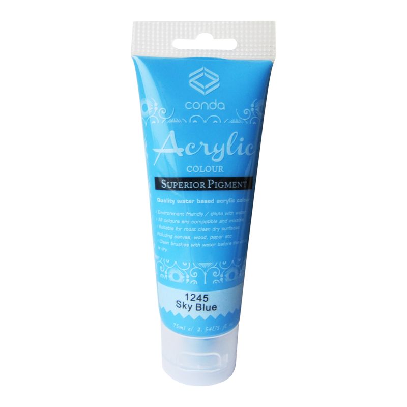 Akrila krāsa, 75ml, 1245 gaiši zila (Sky Blue) (550-03428)