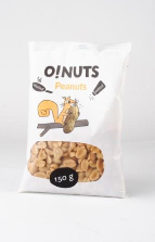 Zemesrieksti O!NUTS grauzdēti un sālīti, 150 g (450-04523)
