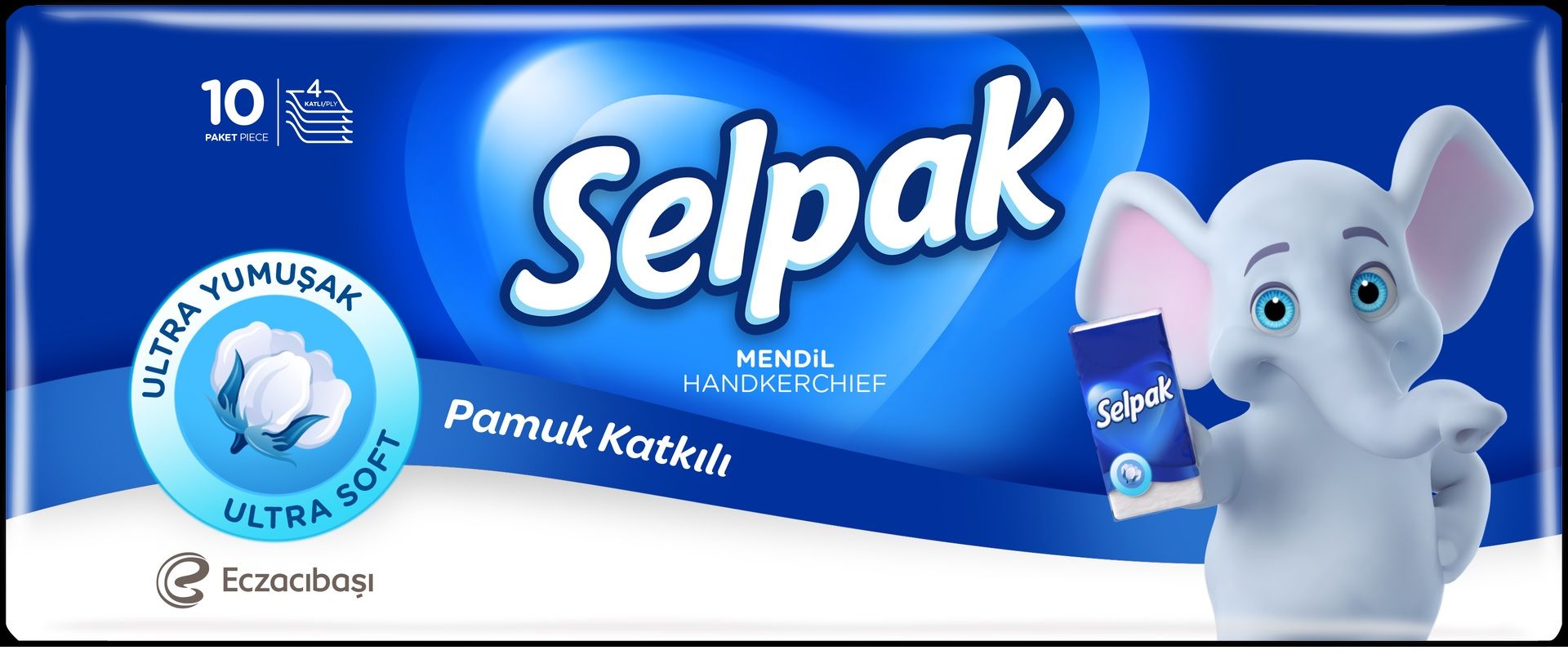 Kabatlakatiņi SELPAK Classic, 4 sl., baltā