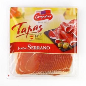 Campofrio Žāvēts šķiņķis Jamon serrano, šķēlēs